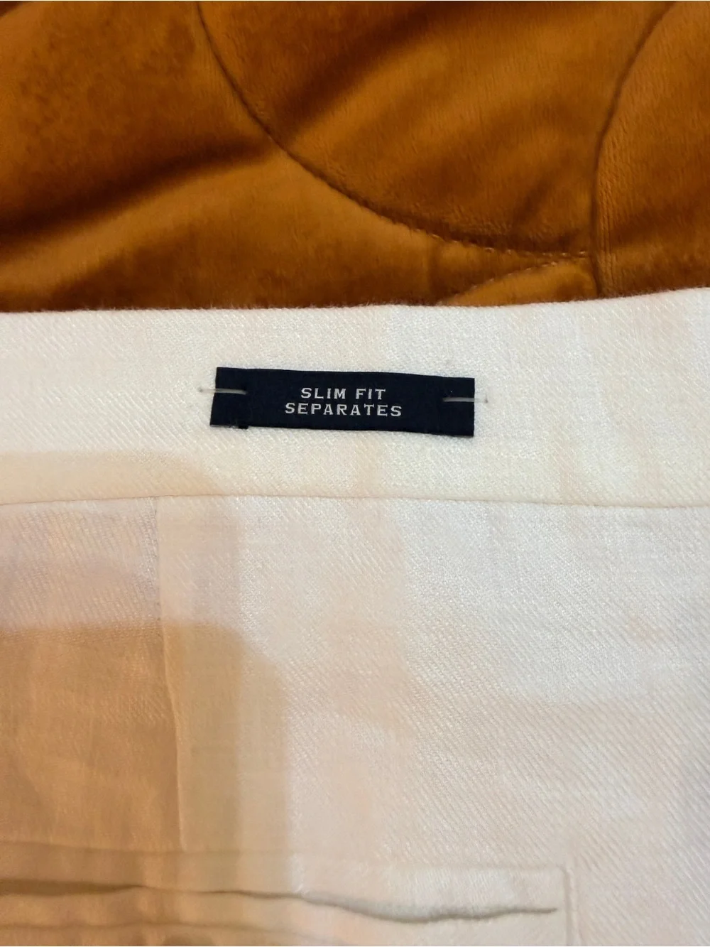 Joie Slim Linen-Blend Men’s White Chinos